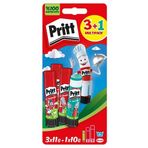Pritt 3x11 gr Küçük Kahramanlar Stick Yapıştırıcı ve 1x10 gr Simli Stick Yapıştırıcı