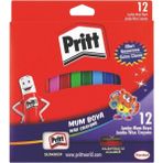 Pritt Jumbo Mum Boya Seti 12 Renk Silinebilir Kalemler Çocuklar İçin Extra Clean