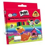 Pritt Silinebilir Jumbo Üçgen Pastel Boya 12 Renk Silgi ve Kalemtraş