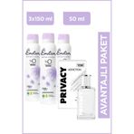 Privacy Addiction Woman Edt Kadın Parfüm 50ml & Emotion Detox Floral Kadın Dedodorant 3x150ml