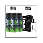 Privacy Effect Edt Erkek Parfüm 50 Ml + Blade Green Dream Erkek Deodorant 3x150 Ml