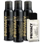 Privacy Gold Man EDT Erkek Parfüm 100 ml & DEODORANT 3 x 150 ml