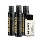 Privacy Gold Sensation EDT 100 ml Erkek Parfüm + Gold 3x150 ml Deodorant Seti