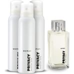 Privacy Kadın 100 Ml EDT Parfüm ve 3x150 Ml Kadın Deodorant Meyvemsi Çiçeksi Koku
