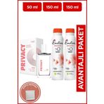 Privacy Love Edt 50 Ml Kadın Parfüm + Emotion Romance Kadın Deodorant 2x150 Ml