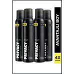 Privacy Man Erkek Deodorant 4x200 Ml
