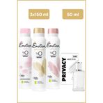 Privacy Woman Addiction Edt 50 Ml Kadın Parfüm & Emotion Gold Bliss, Joyous, Love Kadın Deodorant 3x150 Ml