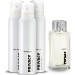 Privacy Woman EDT Parfüm 100ml + Deodorant 3x150ml