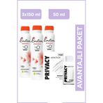 Privacy Women Addiction Edt Kadın Parfüm 50 ml & Emotion Romance Kadın Deodorant 3x150 ml