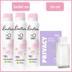 Privacy Women Limited Edition Edt Parfüm 50 Ml & Emotion Love Kadın Deodorant 3x150 Ml