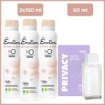 Privacy Women Limited Edition Edt Parfüm 50 Ml & Emotion Natural Bloom Kadın Deodorant 3x150 Ml