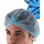 Private 1000 Adet Cerrahi Mavi Tela Nonwoven Akordeon Bone 52 cm Çift Lastikli Saç Bonesi
