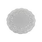 Private Tek Kullanımlık Beyaz Desenli Kağıt Bardak Altlığı 80 mm 100 Adet