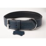 Privilege Hakiki Deri Köpek Boyun Tasması M Mavi 3X38-47 cm