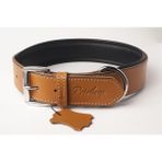 Privilege Hakiki Deri Köpek Boyun Tasması S Camel 2,5X32-41 cm