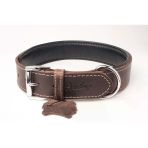 Privilege Hakiki Yağlı Deri Köpek Boyun Tasması Xxs Koyu Kahverengi 2X22-30 cm