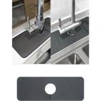 Privo Su Emici Sihirli Lavabo Kenar Matı 38X13 cm Musluk Altı Kurulama Mutfak Banyo Evye Su Tutucu Mat - 1 Adet - Siyah