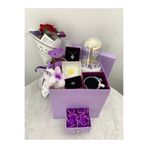 PRİYA JEWELERY Sevgiliye Özel Mor Hediye Seti, Love Konsept Kutu, Morsever Çekmeceli Hediye Kutusu