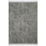 Priyansh Gri Geometrik Bambu Makinada Yıkanabilir Kaymaz Taban Dijital Makine Baskı Salon Halı-I-Mvh-Zen-Z-4097-80x400