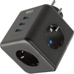 Priz Küp Akım Korumalı Isıya Dayanıklı Termal Çocuk Korumalı 3 Priz Girişli 3 USB Girişli Küp Priz