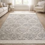 Prizma 80 x 150 cm Vintage Baskılı Şönil Halı Saçaklı Kilim V-6010 Çok Renkli