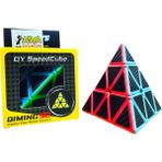 Prizma Desenli Küp Carbon Fiber Sticker Üçgen Sabır Küpü EQY672 - Renkli