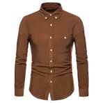 PRJN Erkek Gömlek Uzun Kollu Erkek Elbise Gömlek Slim Fit Uzun Kollu Bambu Günlük Resmi Gömlek Düğmeli Gömlek Erkek Erkek Elbise Gömlek Slim Fit Uzun Kollu Günlük Resmi Gömlek İş Gömlekleri Erkekler, G-kahverengi, 5XL