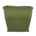 PRJN Kadın seksi askısız omuz açık Crop Tube Top tek renkli esnek Bandeau dikişsiz rahat Basic göğüs sargısı kaymaz sütyen Bandeau kadın sütyen tüp üst askısız üst sütyen esnek dikişsiz, G-yeşil (A),