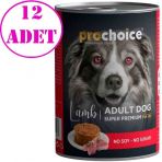 Pro Choice 12x400 gr Kuzu Etli Pate Köpek Konservesi