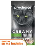 Pro Choice Creamy Tavuklu, Keçi Sütlü ve İstiridyeli Krema Sıvı 4x15 gr Kedi Ödülü