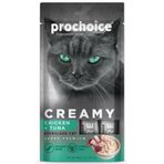 Pro Choice Creamy Tavuklu ve Ton Balıklı Krema Sıvı 4x15 gr Kedi Ödülü