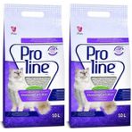 Pro Line 10 lt x 2 Adet Lavanta Kokulu Topaklanan Bentonit Kedi Kumu