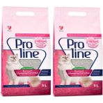 Pro Line 2x5 lt Bentotit Topaklaşan Bebek Pudrası Kokulu Parfümlü Kedi Kumu