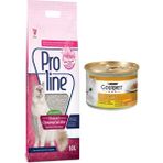 Pro Line Bebek Pudrası Kokulu Ince Taneli Kedi Kumu 10 Lt+Proplan Purina Yaş Mama