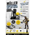 Pro Müller Alman Profesyonel Çelik Piston Sırt Tipi Benzinli Tırpan Ot Çalı Çim Biçme Makinesi + Canavar Başlık