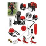 Pro Müller Alman Sırt Tipi Benzinli Turbo Motor Ot Çalı Çim Biçme Tırpan Makinesi Canavar Baslik