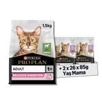 Pro Plan Delicate Kuzu Etli Kuru Kedi Maması 1.5 kg + Purina Pro Plan Healthy Start Sos İçinde Hindi Etli Yavru Kedi Maması 85gr Pouch x 26 Adet x 2 Adet