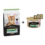 Pro Plan Hindili Kısırlaştırılmış 3 kg Kedi Maması + Proplan Sterilised Ton ve Somonlu Kısırlaştırılmış 12x85 gr Kedi Konservesi