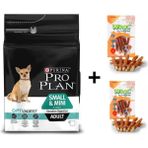 Pro Plan Kuzulu Küçük Irk 3 kg Köpek Maması + 2x80 gr Wooc Ödül
