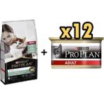 Pro Plan Live Clear Kitten Hindili 1.4 kg Yavru Kedi Maması + 12x85 gr Junior Tavuk Etli Yavru Kedi Maması