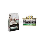 Pro Plan Live Clear Sterilised Somonlu Kısır Kedi Maması 1.4 kg + 12 Adet Proplan Sterilised Ton ve