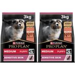 Pro Plan Medium Puppy Somonlu Tam Kuru Orta Irk Yavru Köpek Maması, 3 kg (2 paketi)