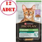 Pro Plan Proplan Sterilised Hindili Pouch Kedi Konservesi 85 gr 12 Ad - Karışık