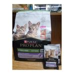 Pro Plan Purina Sterilised Kitten Yavru Kedi Kısır Mama 3 kg Somonlu+3 ADET HİNDİ ETLİ YAVRU KEDİ YAŞ MAMA 85 GRAM