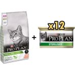 Pro Plan Somonlu 3 kg Kısırlaştırılmış Kedi Maması + 12x85 gr Sterilised Ton ve Somonlu Kısırlaştırılmış Kedi Konservesi