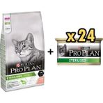 Pro Plan Somonlu 3 kg Kısırlaştırılmış Kedi Maması + 24x85 gr Sterilised Ton ve Somonlu Kısırlaştırılmış Kedi Konservesi