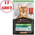 Pro Plan Sterilised Biftekli Pouch Kısır Kedi Konservesi 85 Gr 12 Ad