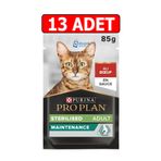 Pro Plan sterilised sığır etli kısırlaştırılmış kedi pouch 85gr 13 adet kedi yaş mama kedi konservesi