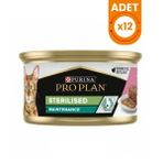 Pro Plan Sterilised Ton ve Somonlu Konserve Kedi Maması - 85 Gr 12 Adet