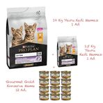 Pro Plan Tavuklu Pirinçli 10 kg Yavru Kedi Maması + 1500 gr Kuru Mama + 12'li Yaş Mama